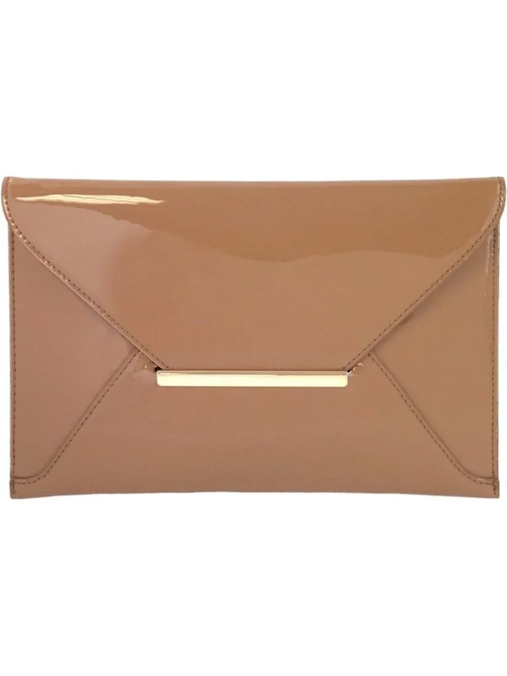 Chic Faux Patent Leather Envelope Clutch Bag | Stylish Candy Color Purse